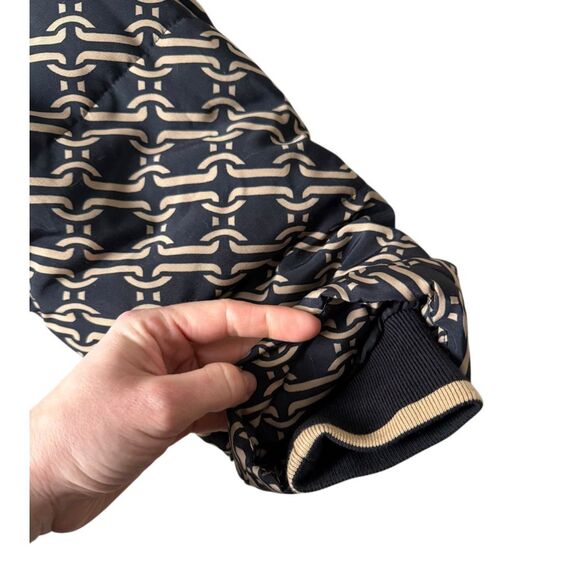 NWOT BODEN Skye Puffer Coat Tan Black Chain Geo size 12 - Picture 13 of 16